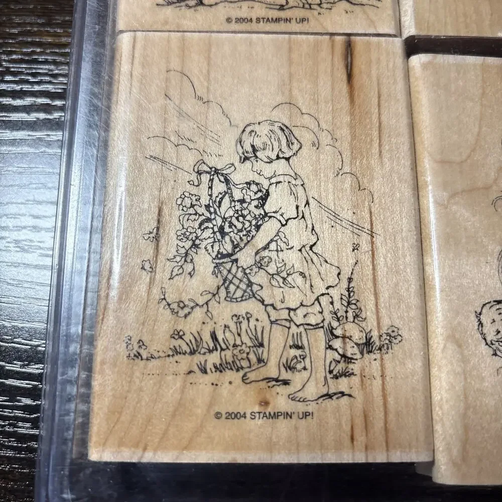 Stampin’ Up Rubber Wood Stamp Set FOUR SEASONS Crafts Scrapbooking 2004